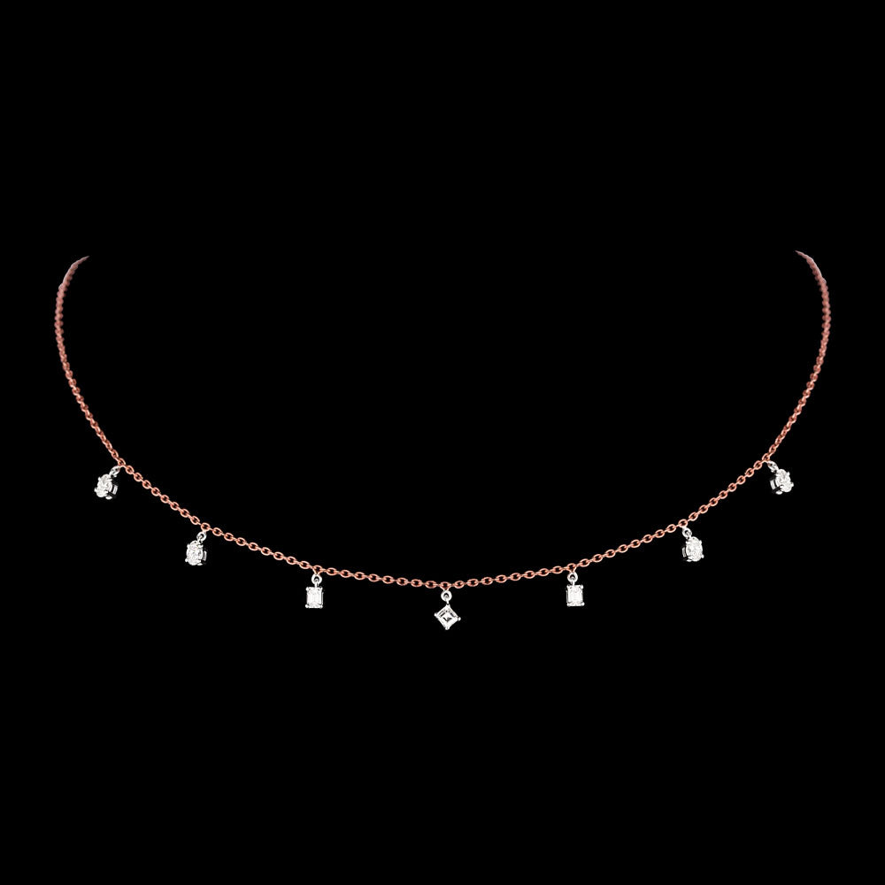 18K Rose Gold Diamond Chain - 0.708ct VS-SI-IJ