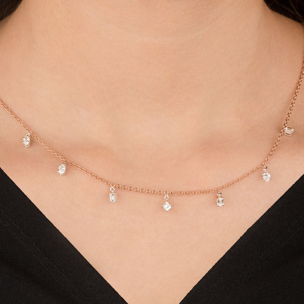 18K Rose Gold Diamond Chain - 0.708ct VS-SI-IJ