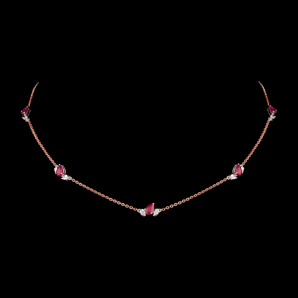 18K Two Tone Gold Diamond Jewellery - 0.798ct VVS-VS-FG with Colour Stones