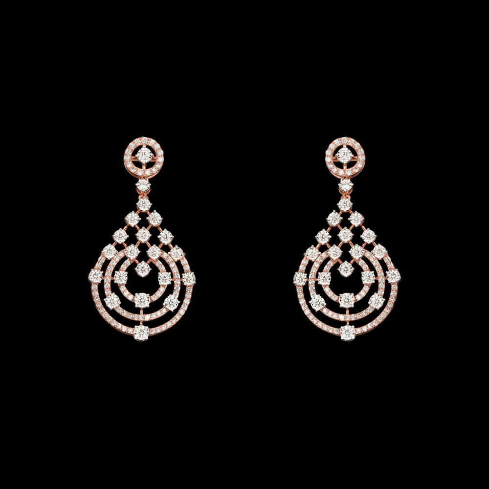 14K Two Tone Gold Diamond Earrings - 2.54ct VVS-VS-GH