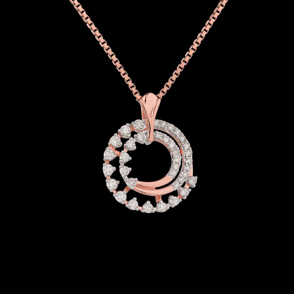 18K Two Tone Gold Diamond Pendant - 0.264ct VVS-VS-HI