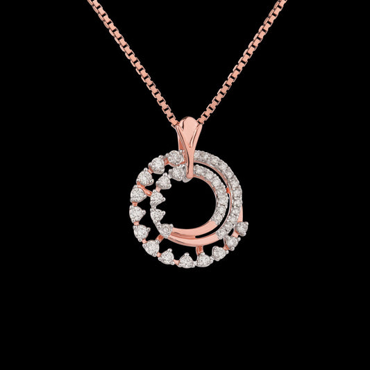 18K Two Tone Gold Diamond Pendant - 0.264ct VVS-VS-HI