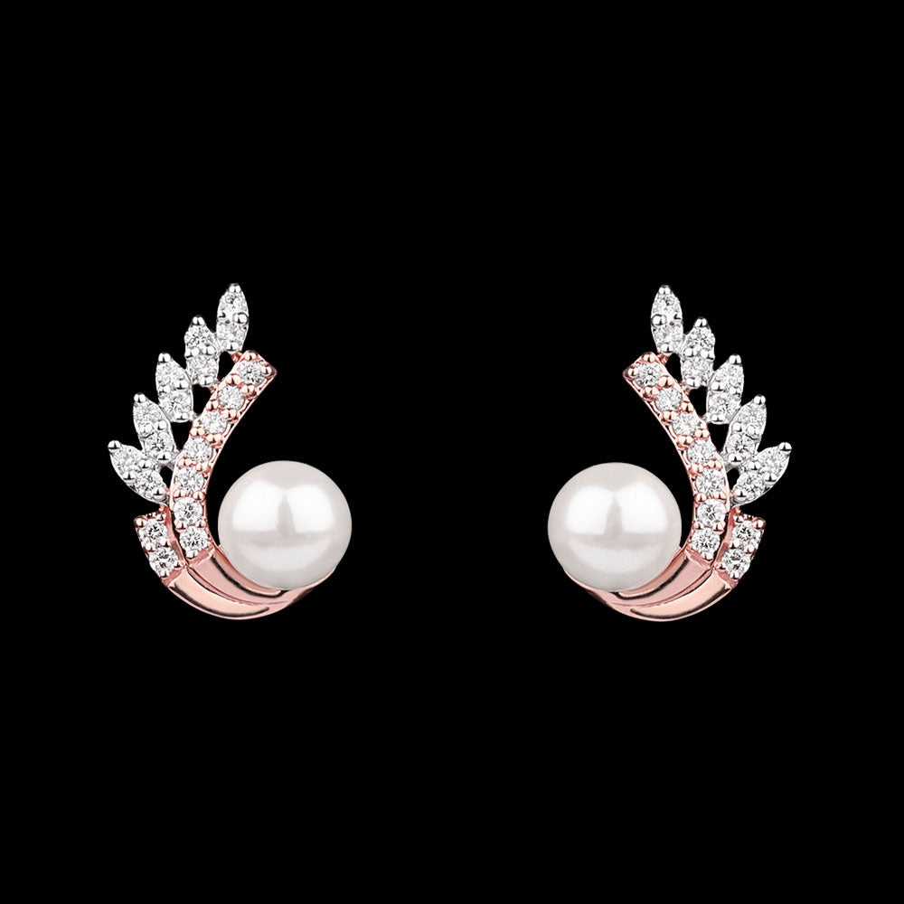 14K Two Tone Gold Diamond Earrings - 0.33ct VS-SI-HI with Colour Stones