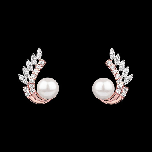 14K Two Tone Gold Diamond Earrings - 0.33ct VS-SI-HI with Colour Stones