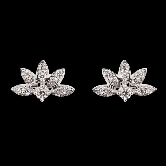 14K Two Tone Gold Diamond Earrings - 0.17ct VVS-VS-IJ