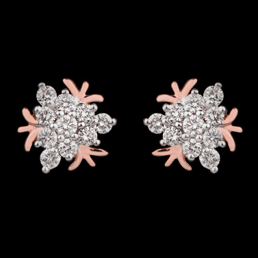 14K Two Tone Gold Diamond Earrings - 0.26ct VS-SI-HI