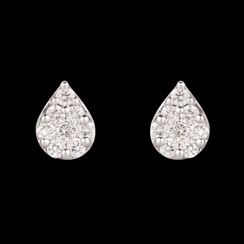 14K Two Tone Gold Diamond Earrings - 0.39ct VVS-VS-GH