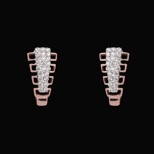 14K Two Tone Gold Diamond Earrings - 0.32ct VVS-VS-GH