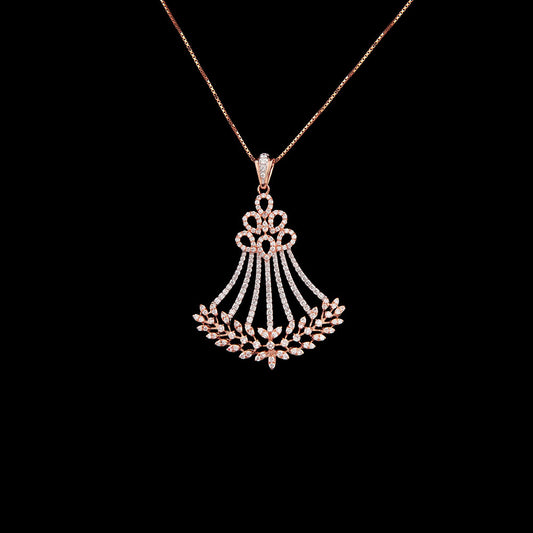 18K Two Tone Gold Diamond Pendant - 2.27ct VS-GHI
