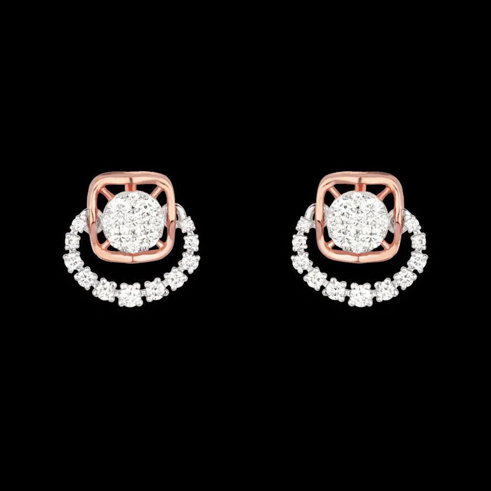 14K Rose Gold Diamond Earrings - 0.84ct VVS-VS-HI