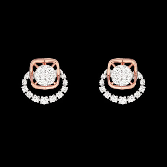 14K Rose Gold Diamond Earrings - 0.84ct VVS-VS-HI