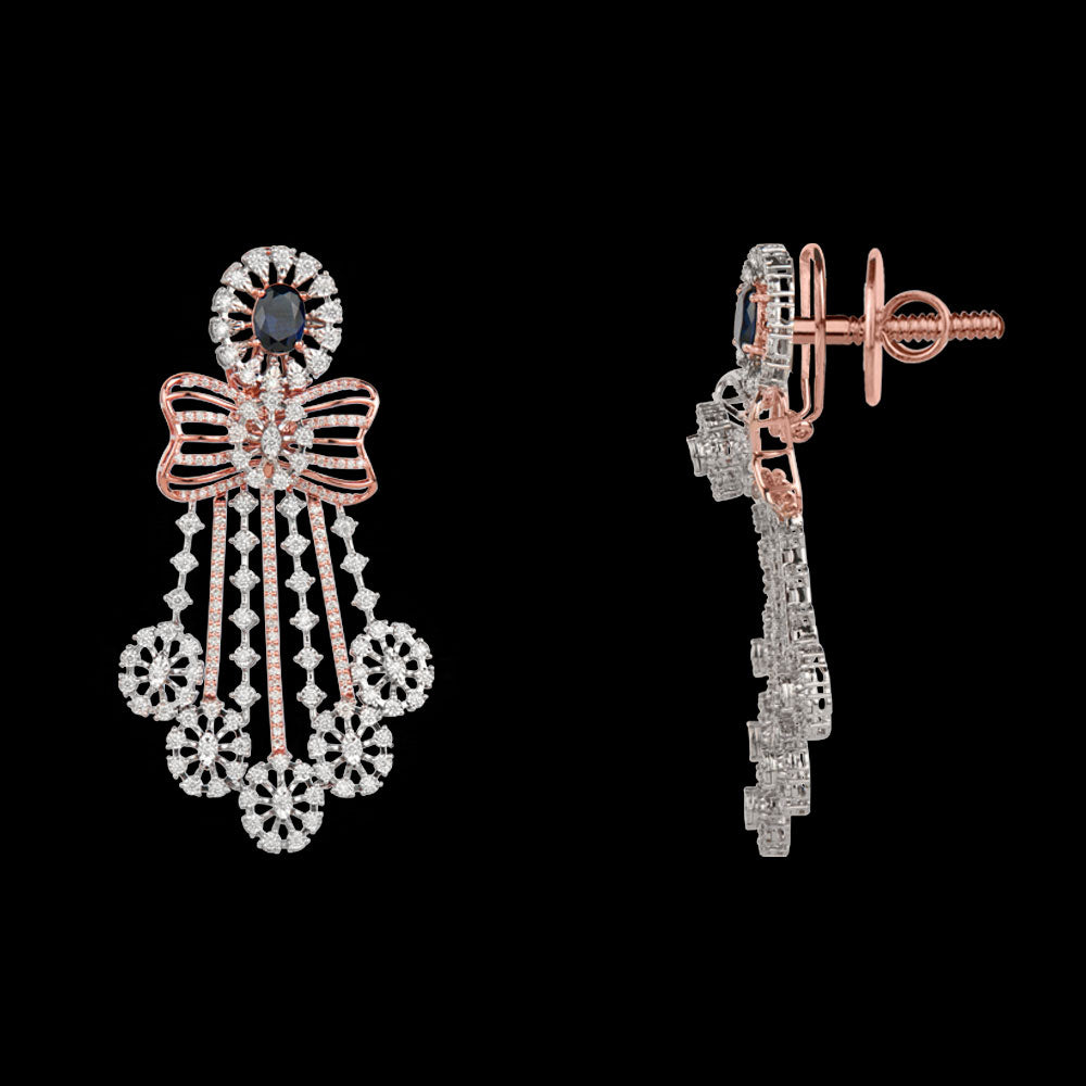 14K Two Tone Gold Diamond Jewellery - 3.28ct VS-SI-FG with Colour Stones