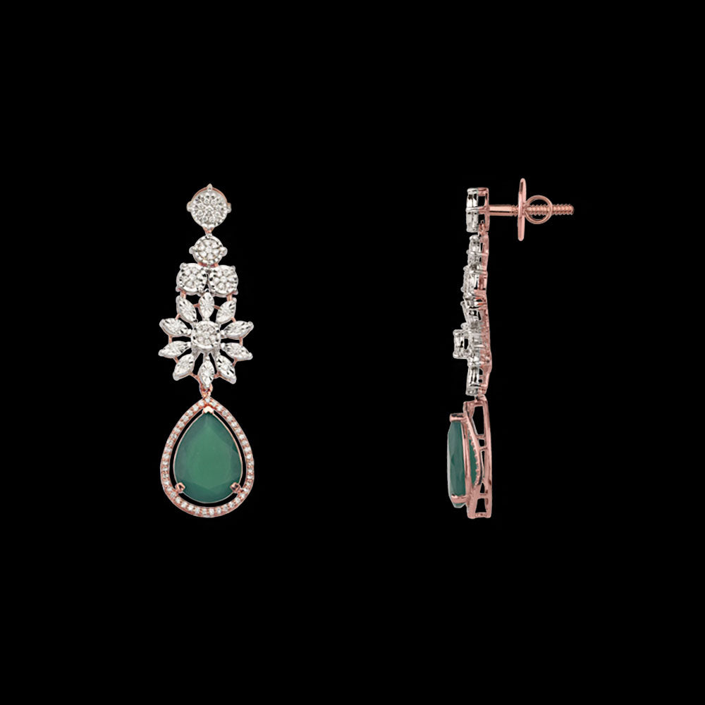 14K Two Tone Gold Diamond Jewellery - 1.28ct VS-SI-FG with Colour Stones