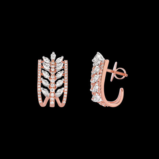 18K Two Tone Gold Diamond Earrings - 1.688ct VVS-VS-GH