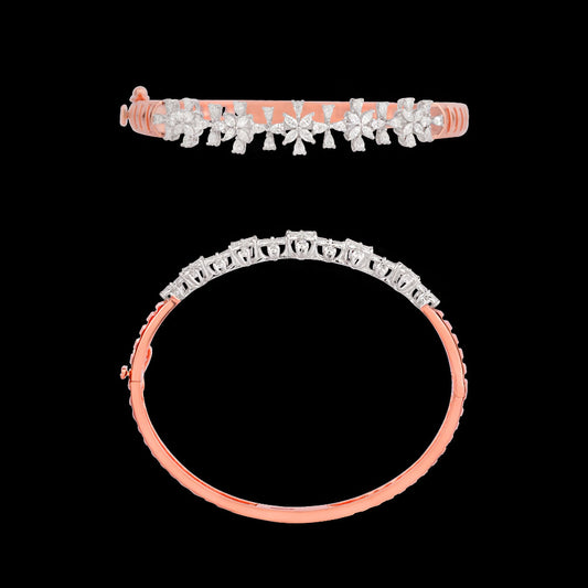 18K Rose Gold Diamond Kada - 1.749ct VVS-EF