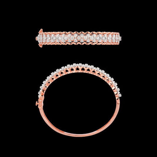 18K Rose Gold Diamond Kada - 2.247ct VVS-EF