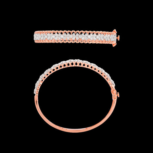 18K Two Tone Gold Diamond Kada - 2.121ct VVS-EF