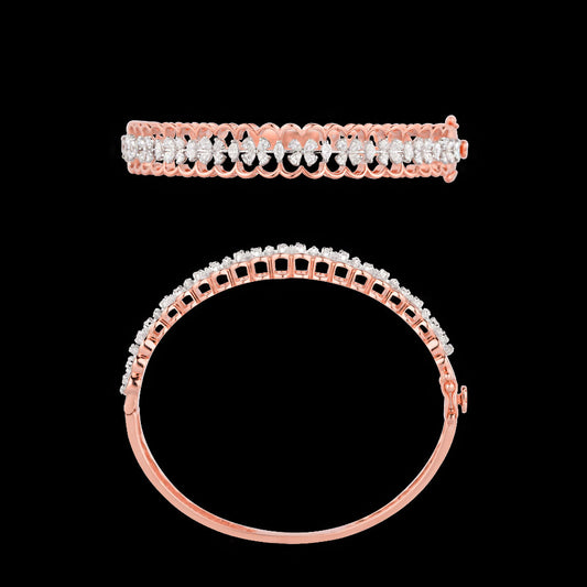 18K Rose Gold Diamond Kada - 1.975ct VVS-FG