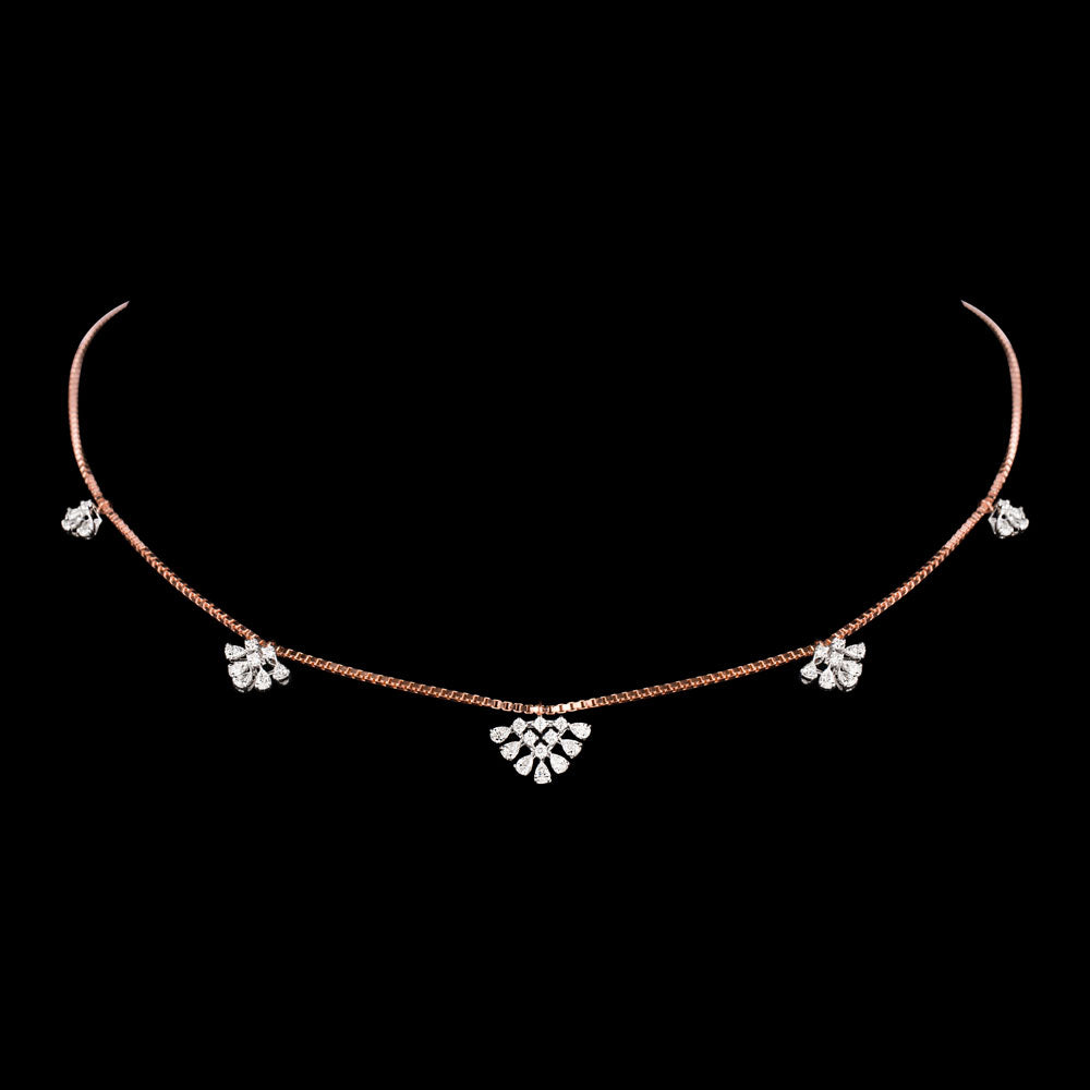 18K Two Tone Gold Diamond Necklace - 1.185ct VVS-EF