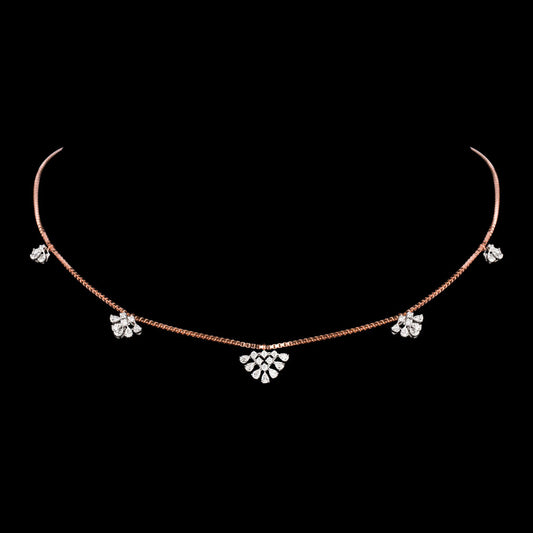 18K Two Tone Gold Diamond Necklace - 1.185ct VVS-EF