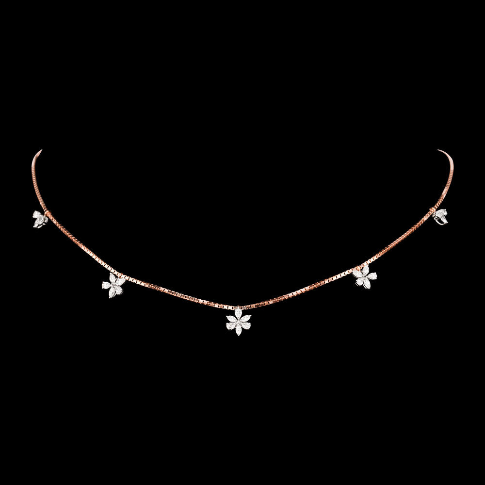 18K Rose Gold Diamond Necklace - 0.673ct VVS-EF
