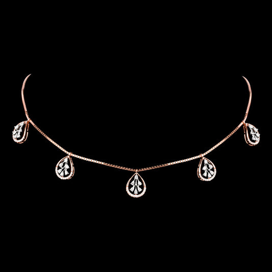 18K Rose Gold Diamond Necklace - 1.199ct VVS-EF