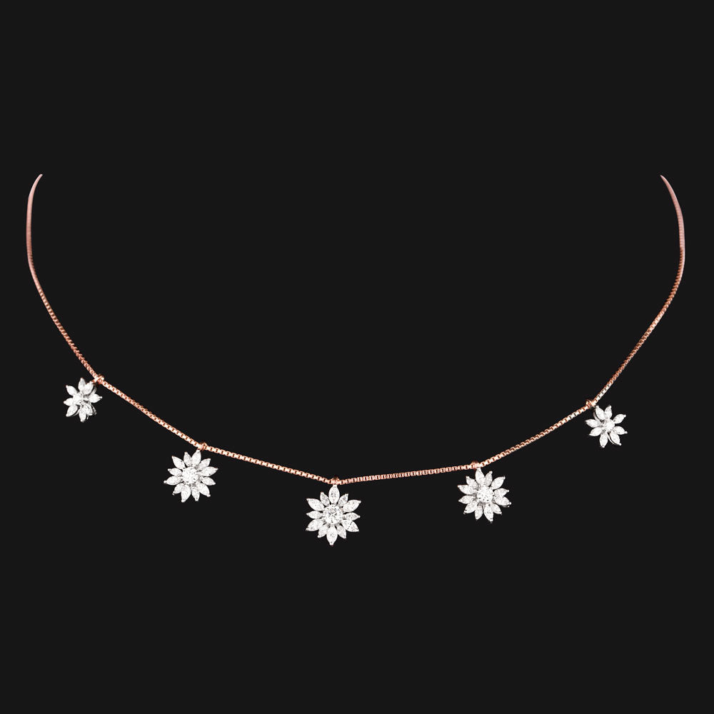 18K Two Tone Gold Diamond Necklace - 1.559ct VVS-EF