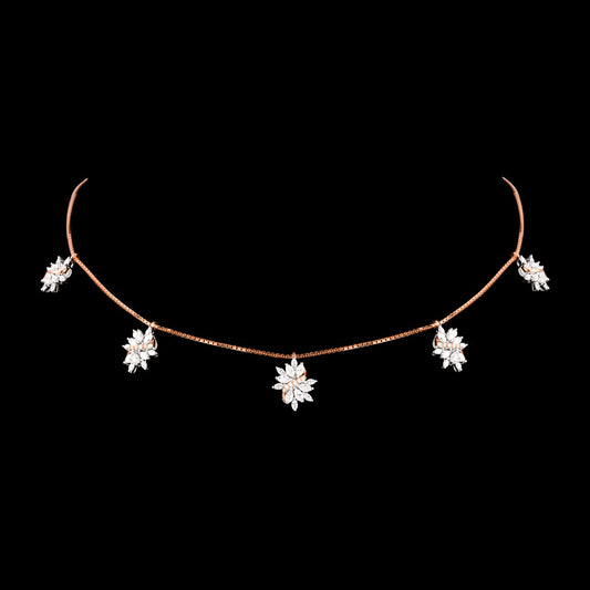 18K Rose Gold Diamond Necklace - 2.074ct VVS-EF