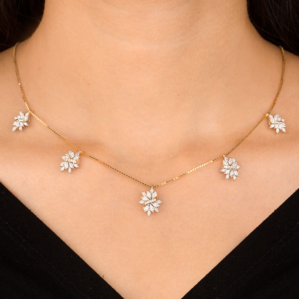 18K Rose Gold Diamond Necklace - 2.074ct VVS-EF