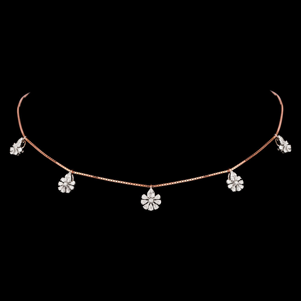 18K Two Tone Gold Diamond Necklace - 1.509ct VVS-VS-EF
