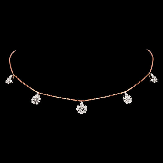 18K Two Tone Gold Diamond Necklace - 1.509ct VVS-VS-EF
