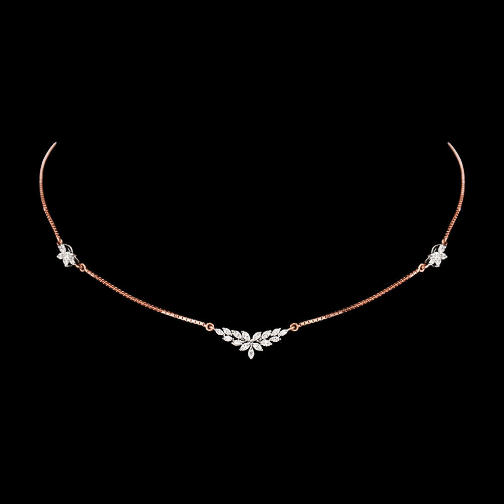 18K Two Tone Gold Diamond Necklace - 0.73ct VVS-EF
