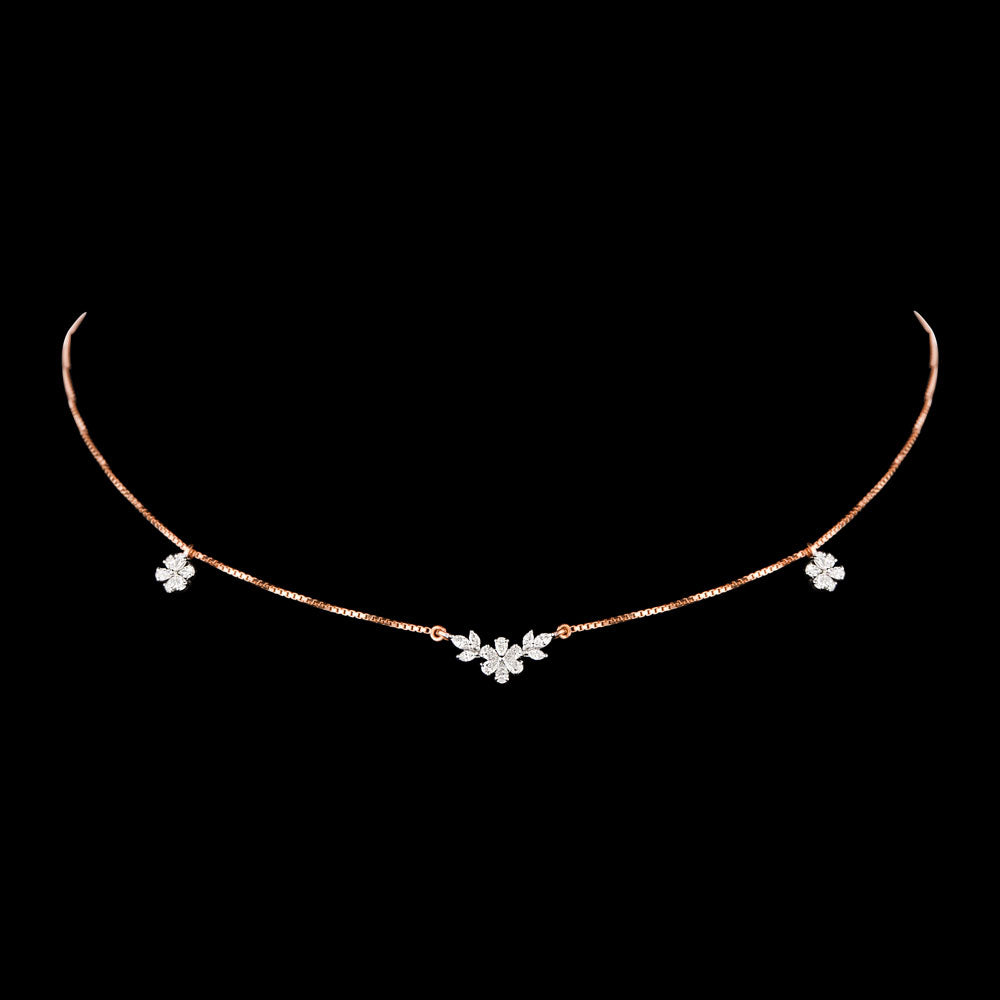 18K Two Tone Gold Diamond Necklace - 0.657ct VVS-VS-EF