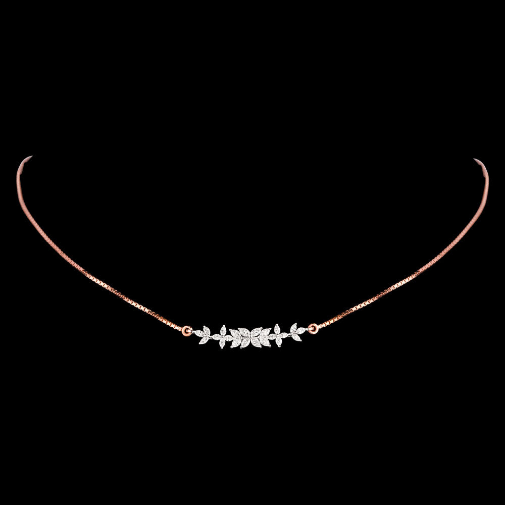 18K Two Tone Gold Diamond Necklace - 0.511ct VVS-VS-EF