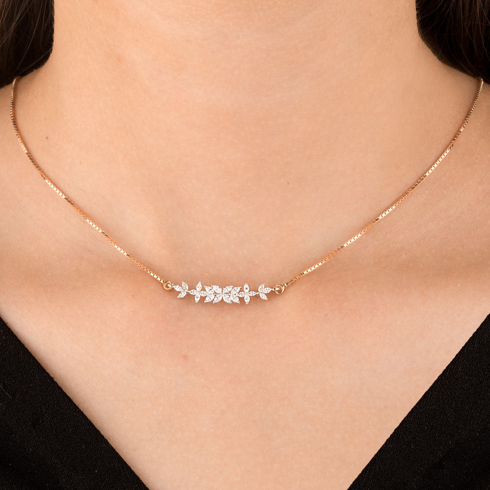 18K Two Tone Gold Diamond Necklace - 0.511ct VVS-VS-EF