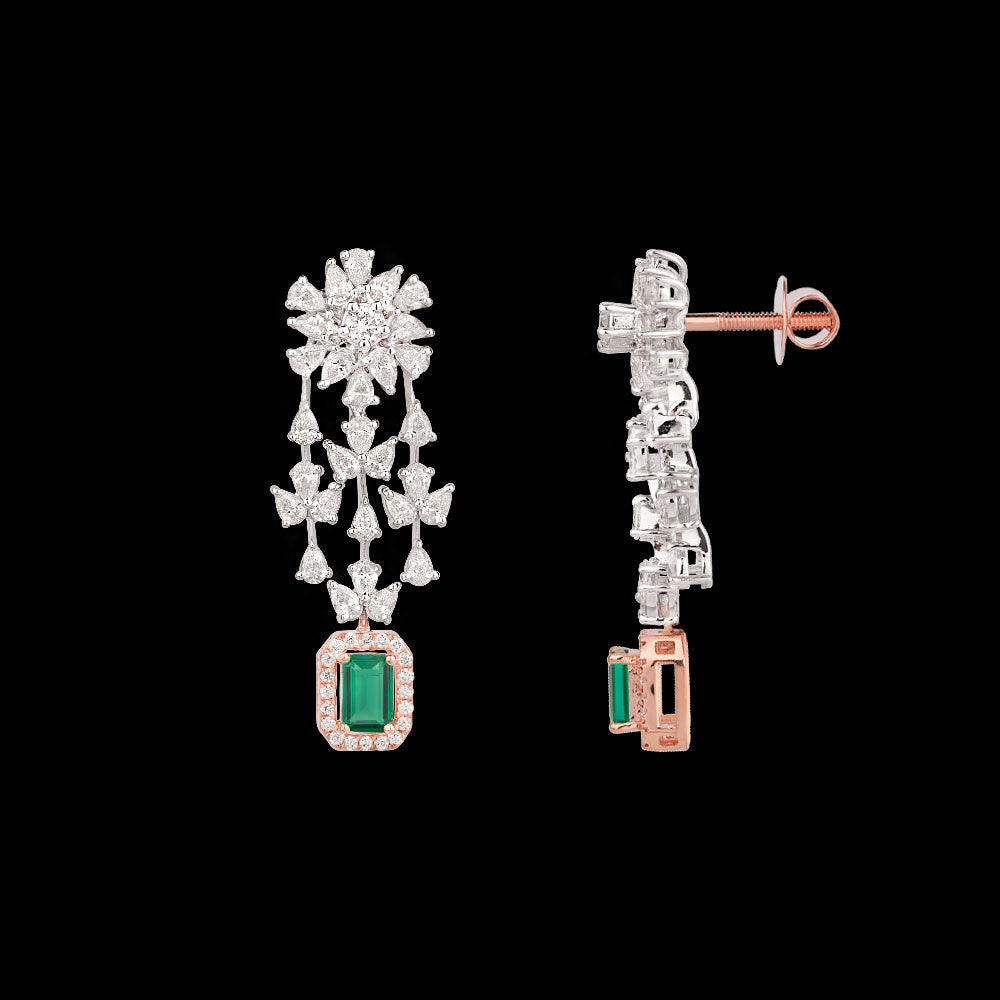 14K Two Tone Gold Diamond Jewellery - 2.286ct VVS-FG with Colour Stones