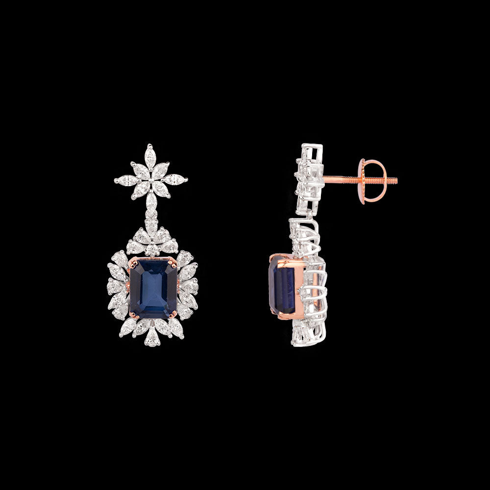 18K Two Tone Gold Diamond Jewellery - 2.291ct VVS-FG with Colour Stones