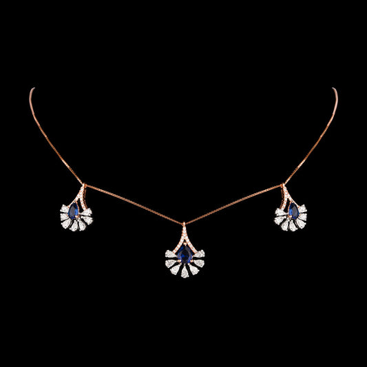18K Two Tone Gold Diamond Jewellery - 1.745ct VVS-VS-EF with Colour Stones