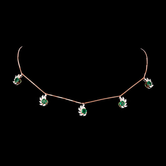 18K Two Tone Gold Diamond Jewellery - 1.124ct VVS-EF with Colour Stones
