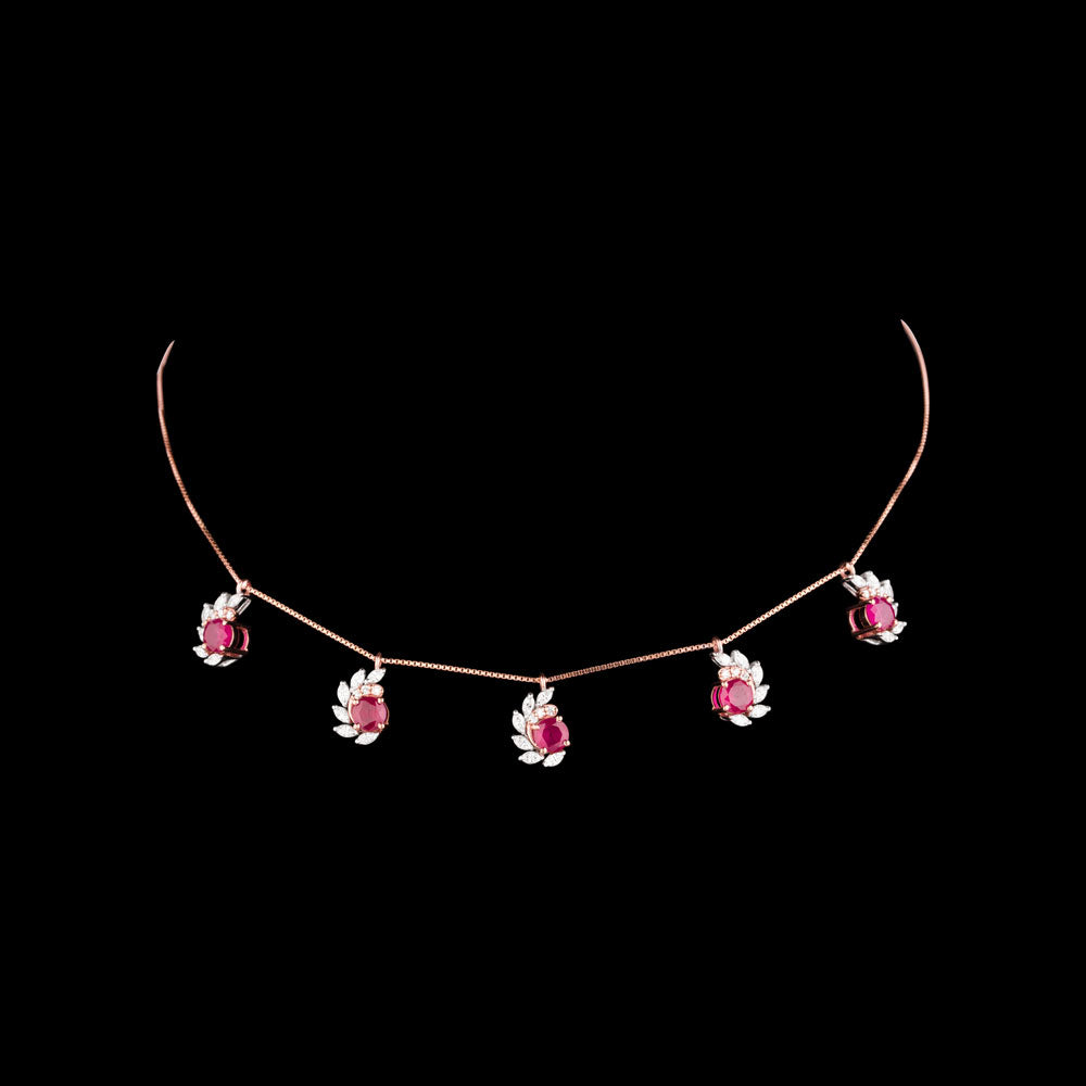 18K Two Tone Gold Diamond Jewellery - 0.822ct VVS-EF with Colour Stones