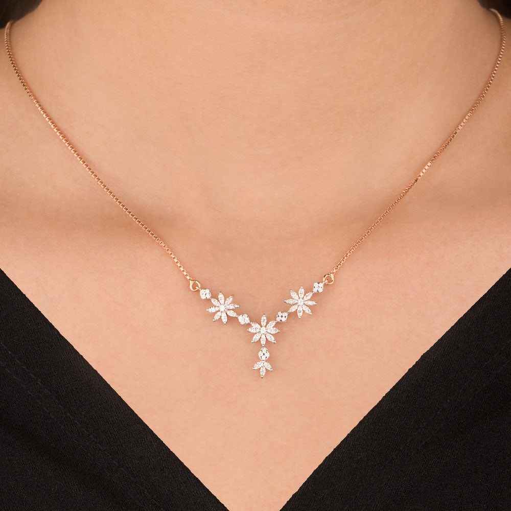 18K Two Tone Gold Diamond Jewellery - 1.125ct VVS-EF