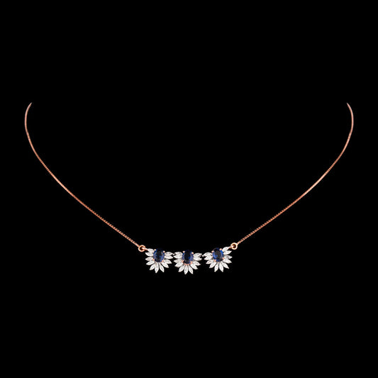 18K Rose Gold Diamond Jewellery - 1.529ct VVS-EF with Colour Stones