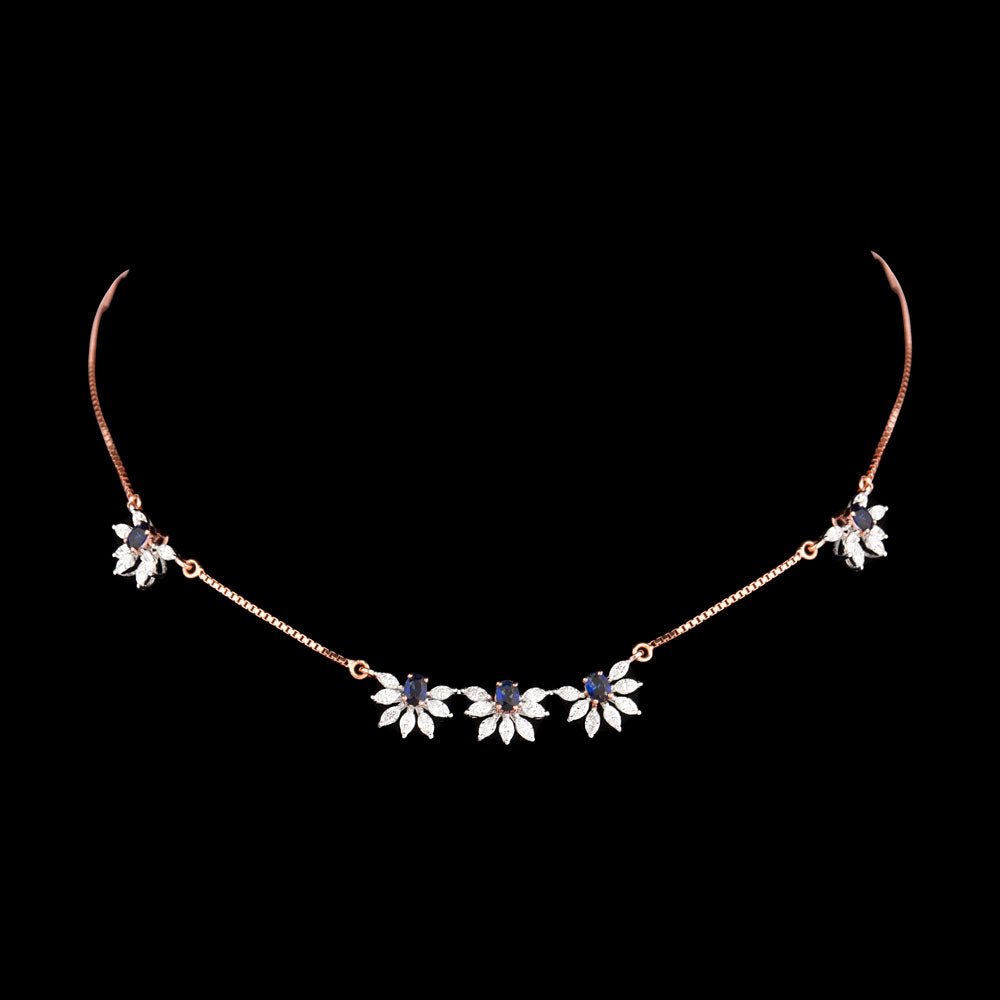 18K Two Tone Gold Diamond Jewellery - 1.49ct VVS-VS-EF with Colour Stones