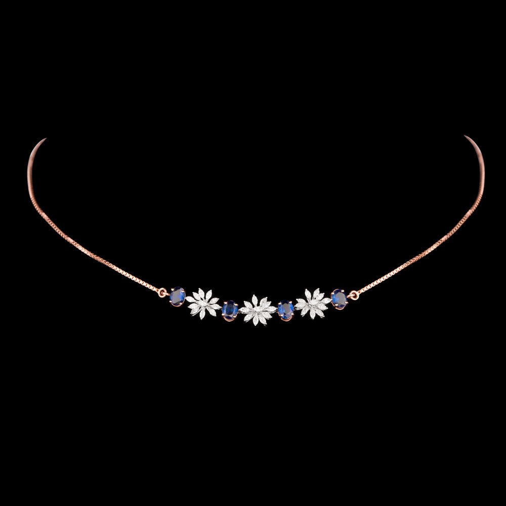 18K Two Tone Gold Diamond Jewellery - 0.684ct VVS-VS-EF with Colour Stones