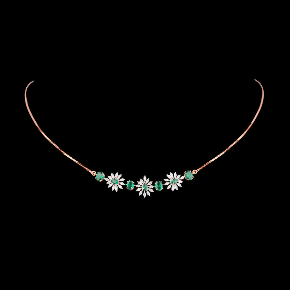 18K Rose Gold Diamond Jewellery - 2.08ct VVS-EF with Colour Stones