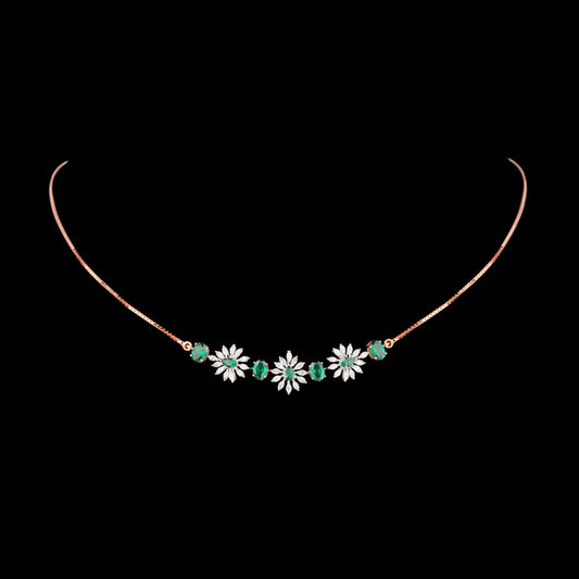 18K Rose Gold Diamond Jewellery - 2.08ct VVS-EF with Colour Stones