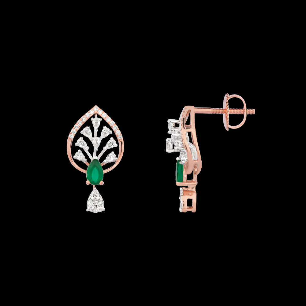 18K Two Tone Gold Diamond Jewellery - 0.699ct VVS-EF with Colour Stones