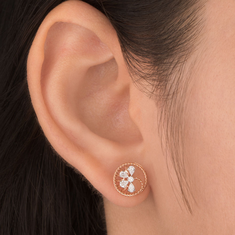 18K Rose Gold Diamond Jewellery - 0.361ct VVS-EF