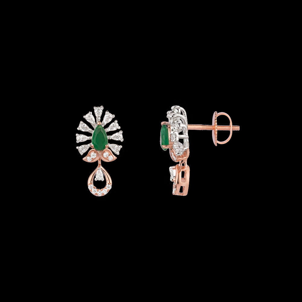 18K Two Tone Gold Diamond Jewellery - 0.523ct VVS-EF with Colour Stones
