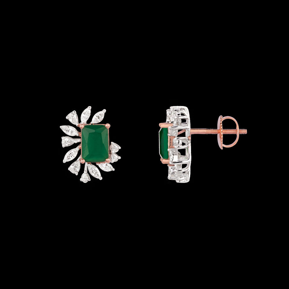18K Two Tone Gold Diamond Jewellery - 0.837ct VVS-EF with Colour Stones